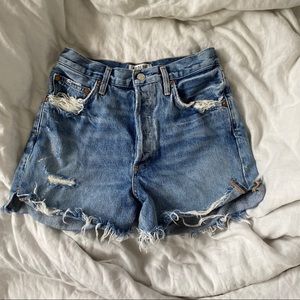 Agolde Dee ultra high rise shorts ricochet